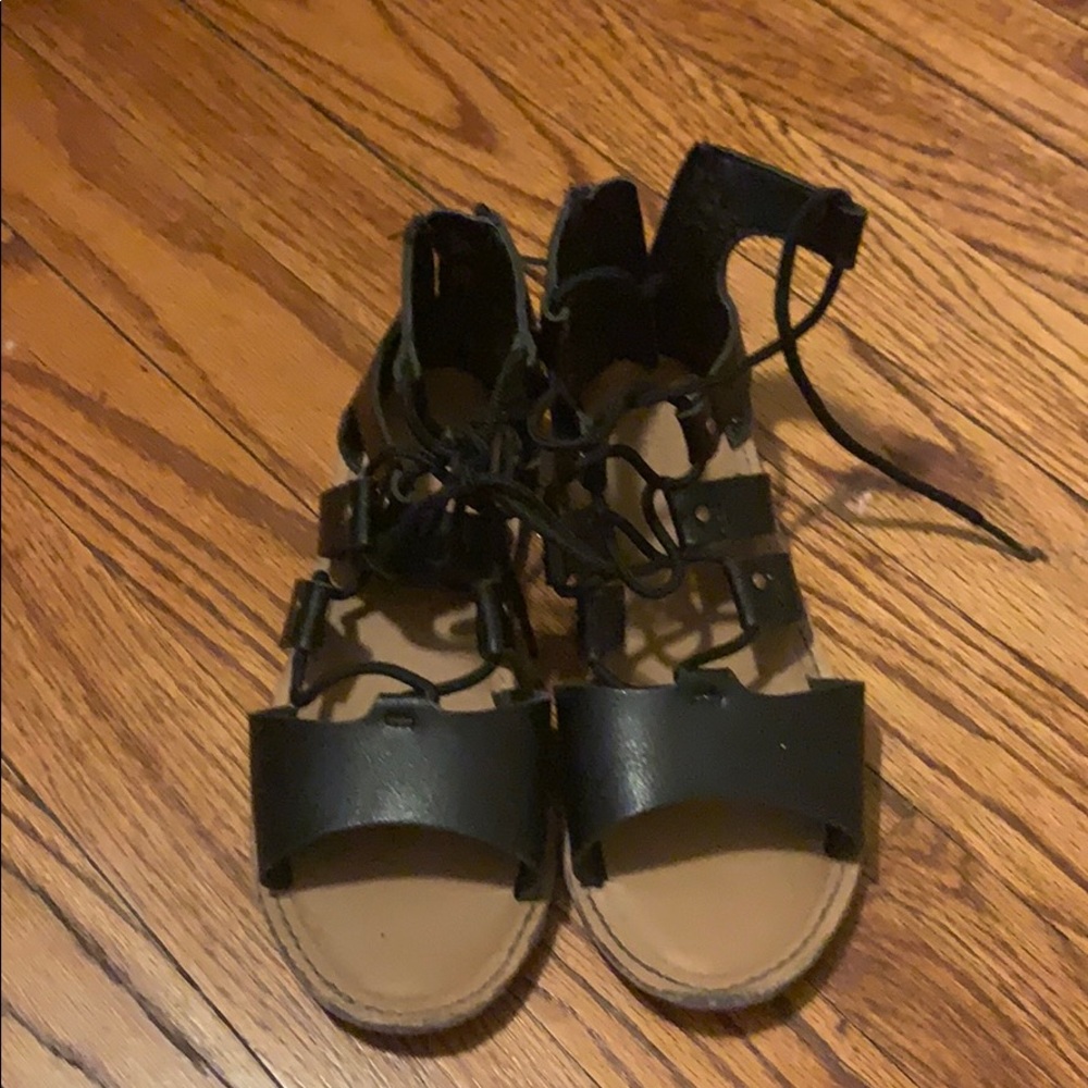 Black little girl sandals